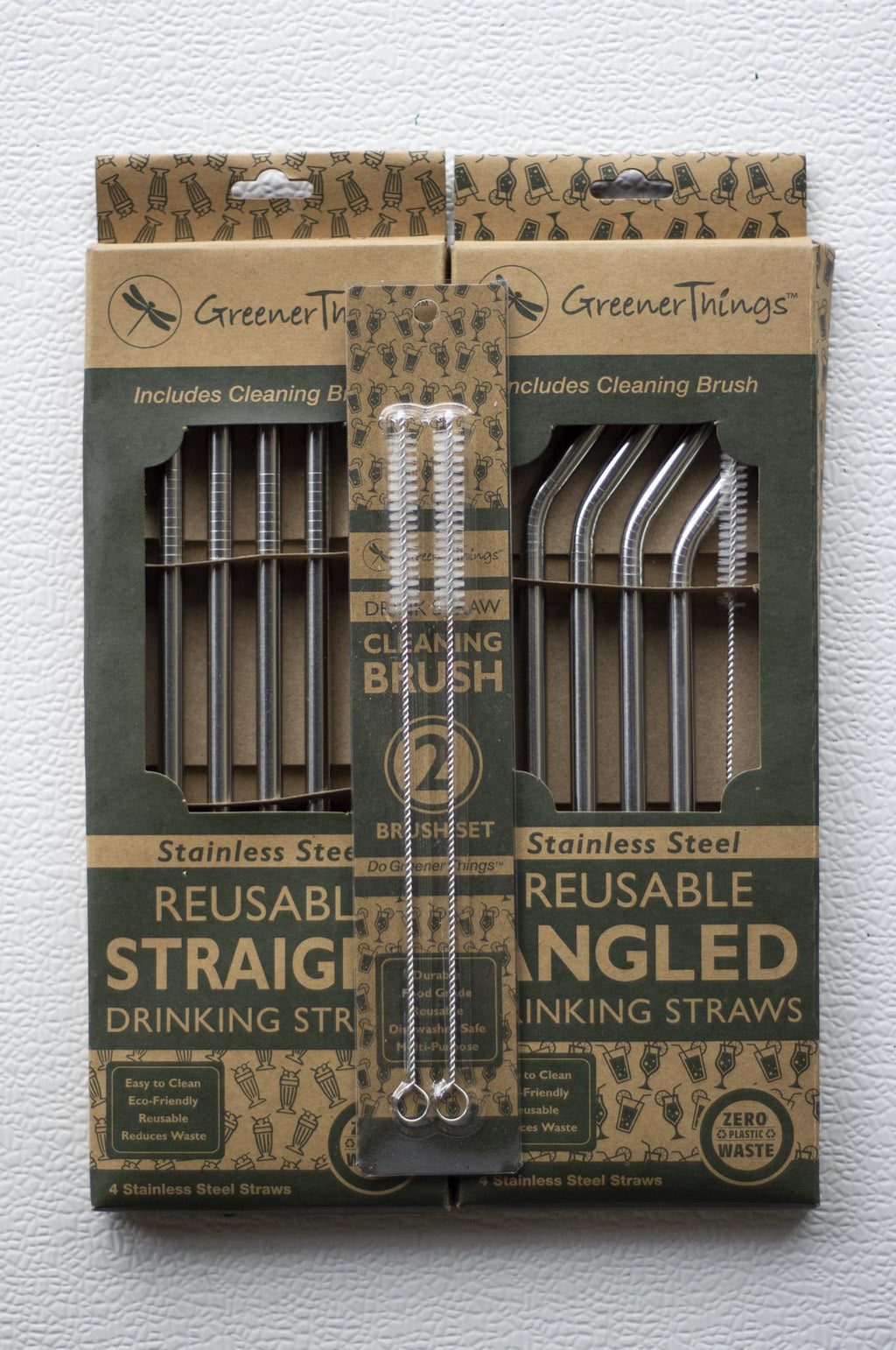 Greener Things - Stainless Steel Straw Set