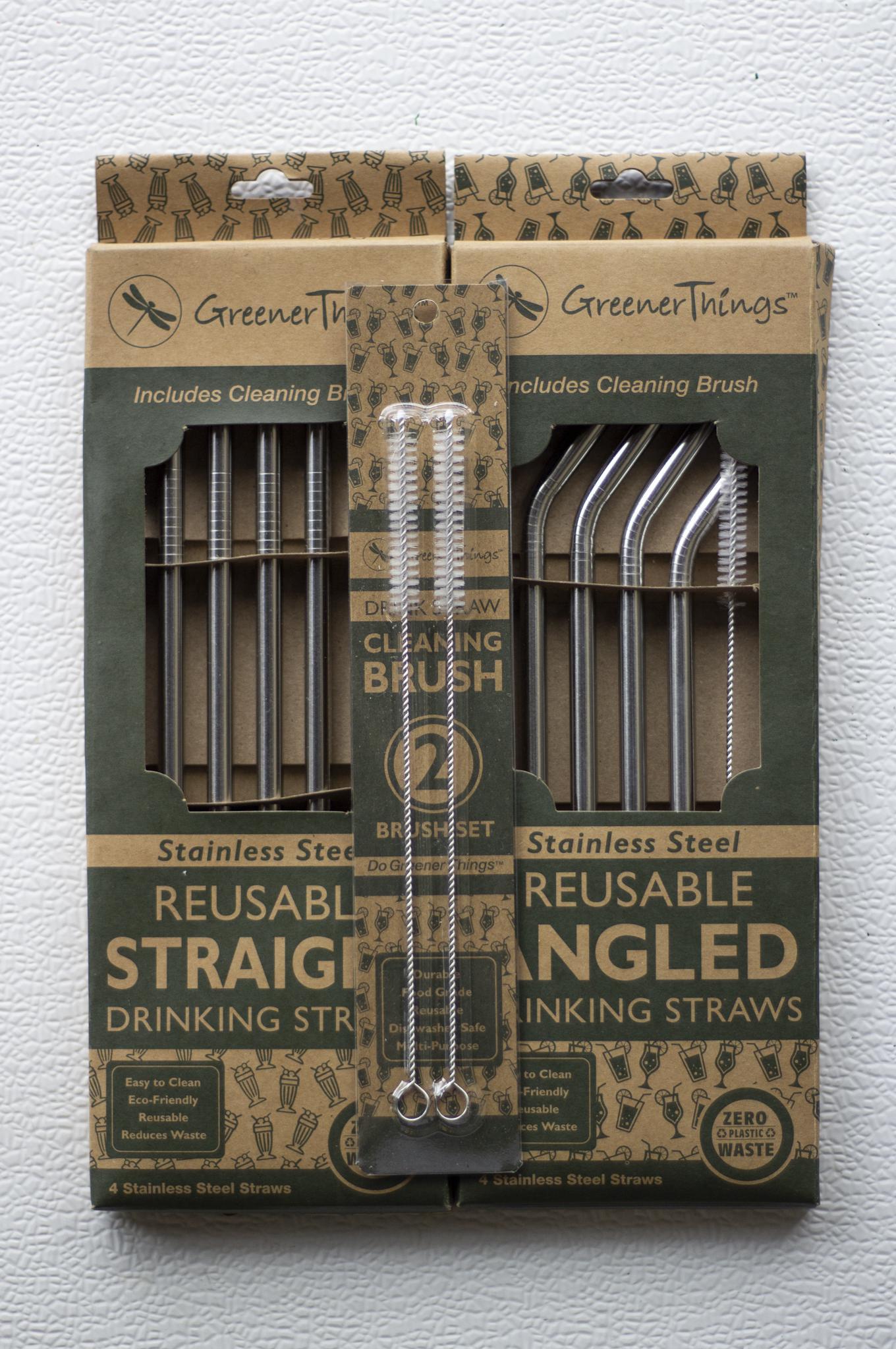 Greener Things - Stainless Steel Straw Set